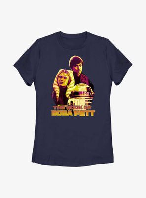 Star Wars Book Of Boba Fett Ahsoka Luke & R2 Womens T-Shirt