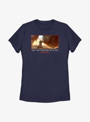 Star Wars Book Of Boba Fett The Child & Rancor May Force Be With You Womens T-Shirt