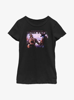 Star Wars Book Of Boba Fett Cad Bane Vs Rancor Rider Youth Girls T-Shirt