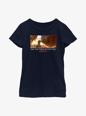 Star Wars Book Of Boba Fett The Child & Rancor May Force Be With You Youth Girls T-Shirt