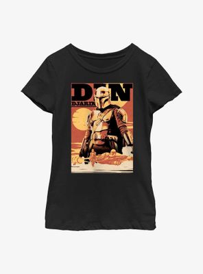 Star Wars Book Of Boba Fett Din Djarin The Mandalorian Youth Girls T-Shirt