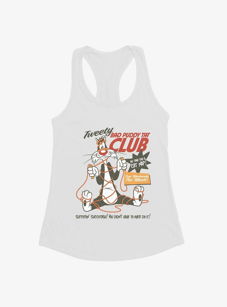 Looney Tunes Sylvester Bad Puddy Tat Club Girls Tank