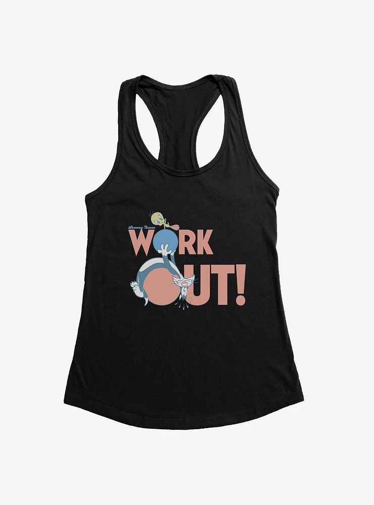 Looney Tunes Tweety And Sylvester Workout Girls Tank