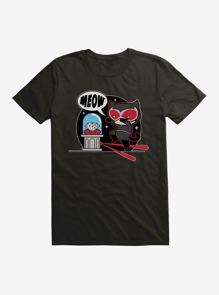 DC Comics Batman Chibi Catwoman Meow T-Shirt