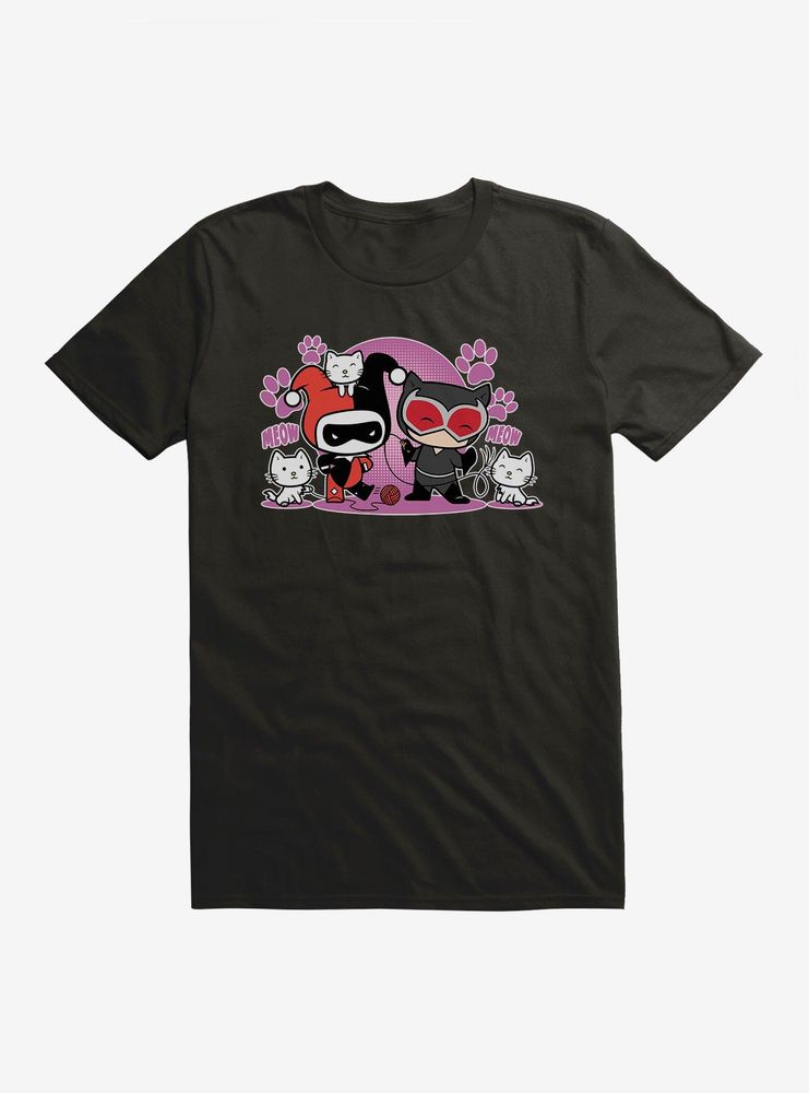 DC Comics Batman Chibi Harley Quinn Catwoman Love T-Shirt