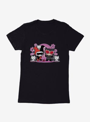 DC Comics Batman Chibi Harley Quinn Catwoman Love Womens T-Shirt