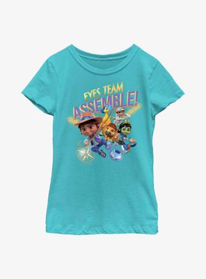 Ridley Jones Eyes Team Assemble Youth Girls T-Shirt