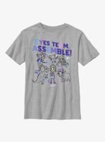 Ridley Jones Eyes Team Assemble Textbook Youth T-Shirt