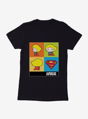 DC Comics Supergirl Chibi Comic Squares Womens T-Shirt
