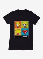DC Comics Supergirl Chibi Comic Squares Womens T-Shirt