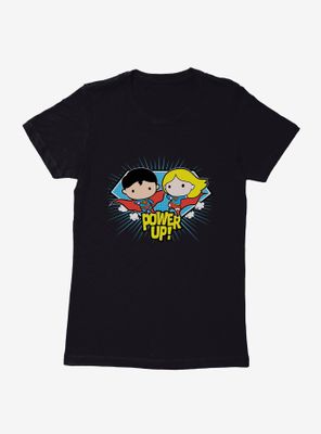 DC Comics Superman And Supergirl Chibi Powerup Womens T-Shirt