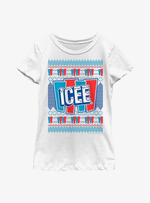 Icee Fair Isle Pattern Youth Girls T-Shirt