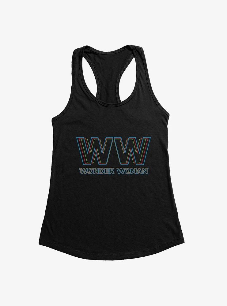 DC Comics Wonder Woman 3D Effect Logo Girl's Tank