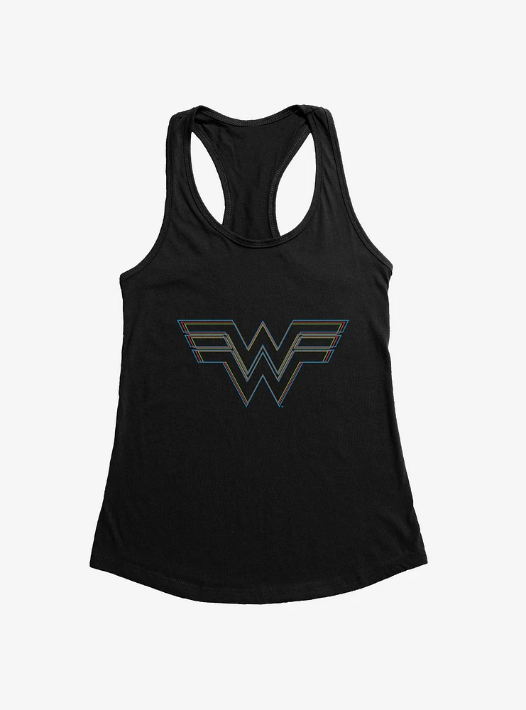 DC Comics Wonder Woman Colored Stencil Insignia Girl's Tank