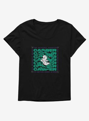 Casper The Friendly Ghost Virtual Raver Freaky Here Womens T-Shirt Plus