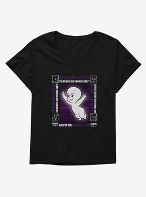 Casper The Friendly Ghost Virtual Raver Number One Womens T-Shirt Plus