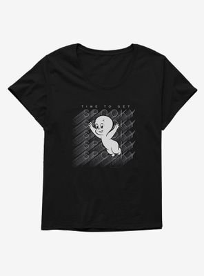 Casper The Friendly Ghost Virtual Raver Spooky Time Womens T-Shirt Plus