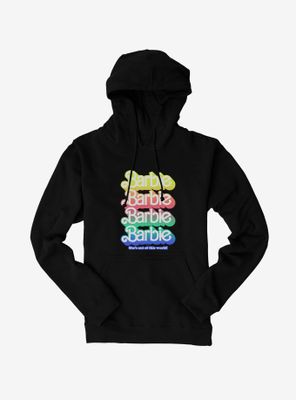 Barbie Pastel Rainbow She's Out Of This World Logo Hoodie
