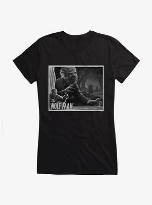 The Wolf Man Black And White Movie Poster Girls T-Shirt