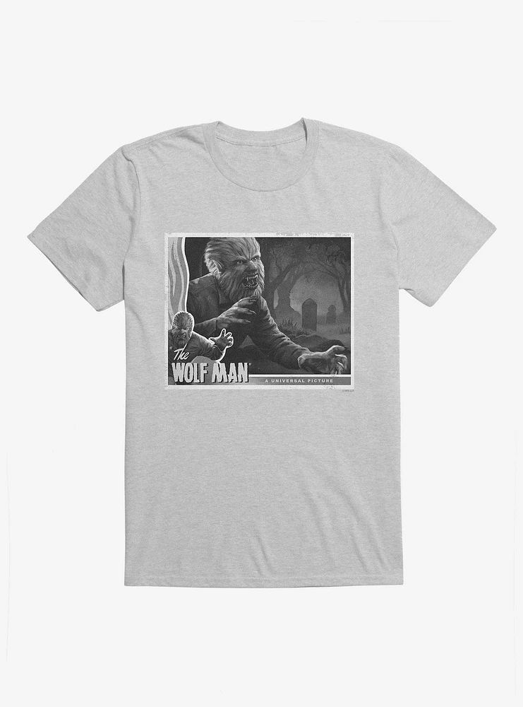 The Wolf Man Black And White Movie Poster T-Shirt