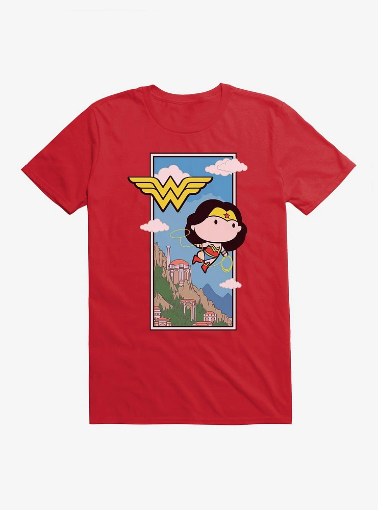 DC Comics Chibi Wonder Woman Flying Lasso T-Shirt