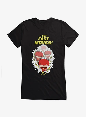 DC Comics Chibi The Flash Fast Moves Girls T-Shirt