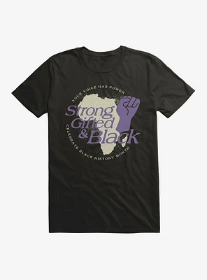 Black History Month Strong Gifted And T-Shirt
