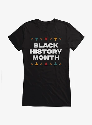 Black History Month Bold Script Girls T-Shirt