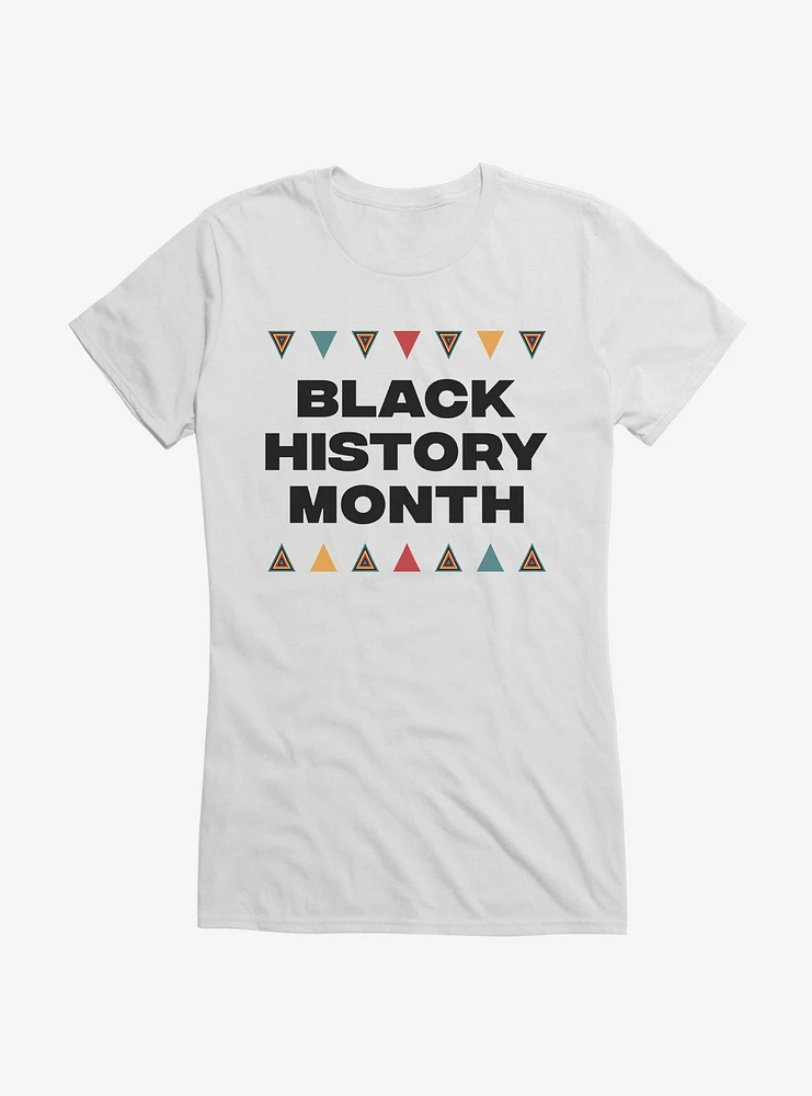 Black History Month Bold Script Girls T-Shirt