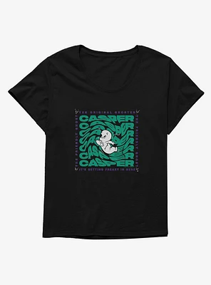 Casper The Friendly Ghost Virtual Raver Freaky Here Girls T-Shirt Plus