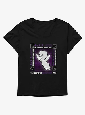 Casper The Friendly Ghost Virtual Raver Number One Girls T-Shirt Plus