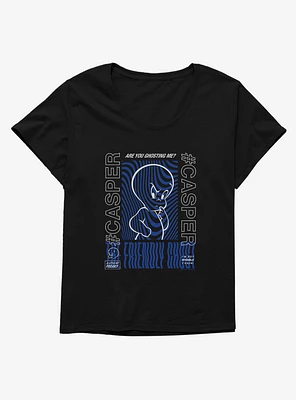 Casper The Friendly Ghost Virtual Raver Swirl Girls T-Shirt Plus