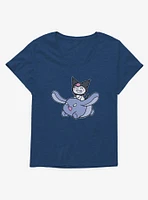 Kuromi Happy Baku Flying Girls T-Shirt Plus