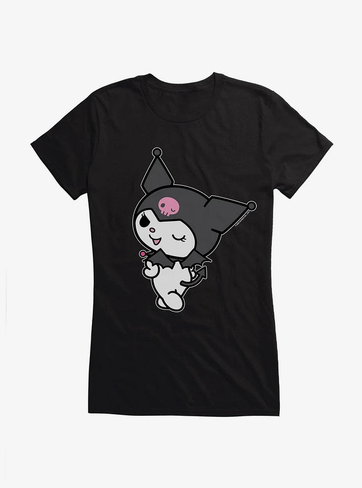 Kuromi Turning Wink Girls T-Shirt