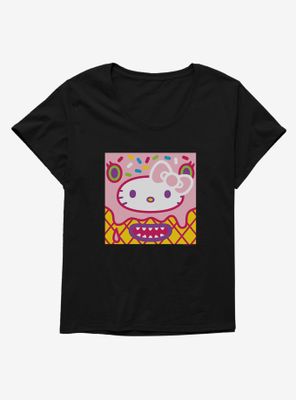 Hello Kitty Sweet Kaiju Cone Womens T-Shirt Plus