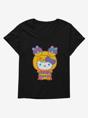 Hello Kitty Sweet Kaiju Doughnut Womens T-Shirt Plus