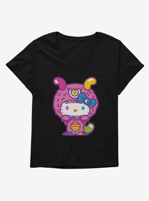 Hello Kitty Sweet Kaiju Fuzzy Womens T-Shirt Plus