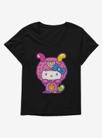 Hello Kitty Sweet Kaiju Fuzzy Womens T-Shirt Plus