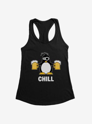 ICreate Penguin Chill Beer Mugs Womens Tank Top