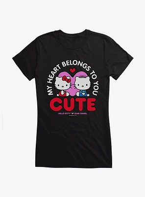 Hello Kitty & Dear Daniel Valentine's Day Heart Belongs To You Girls T-Shirt