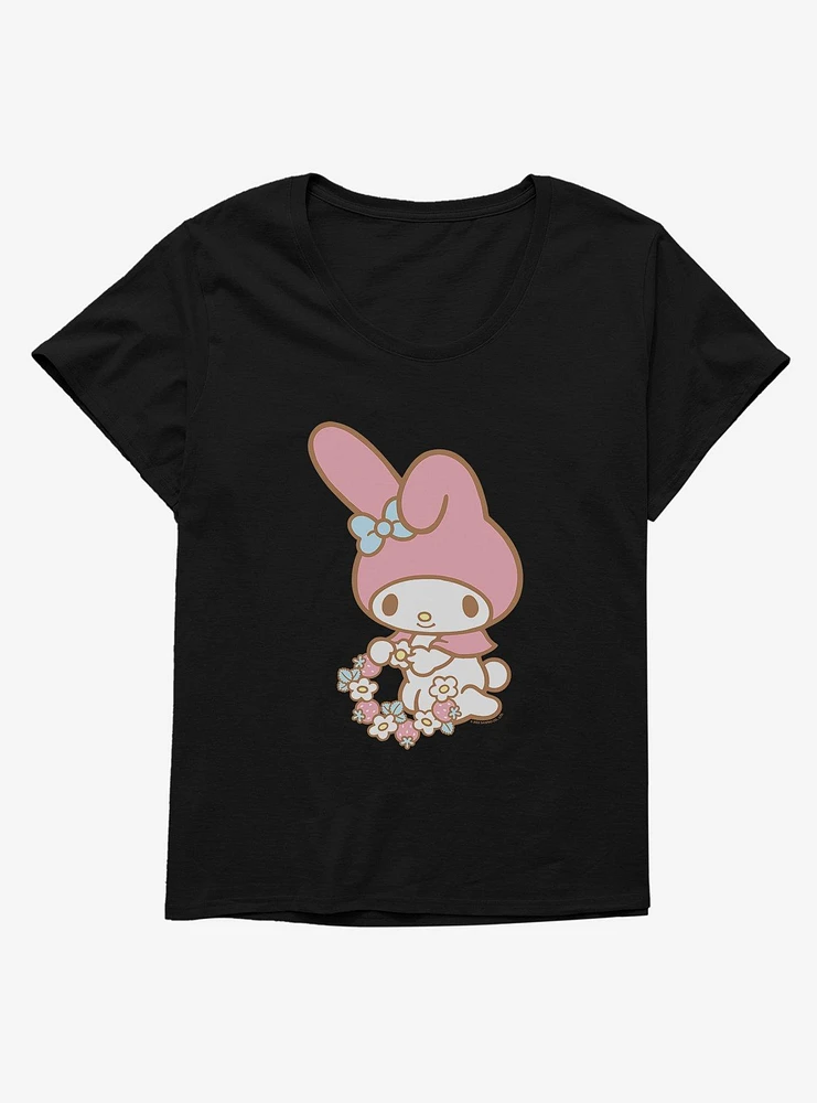 My Melody Picking Flowers Girls T-Shirt Plus