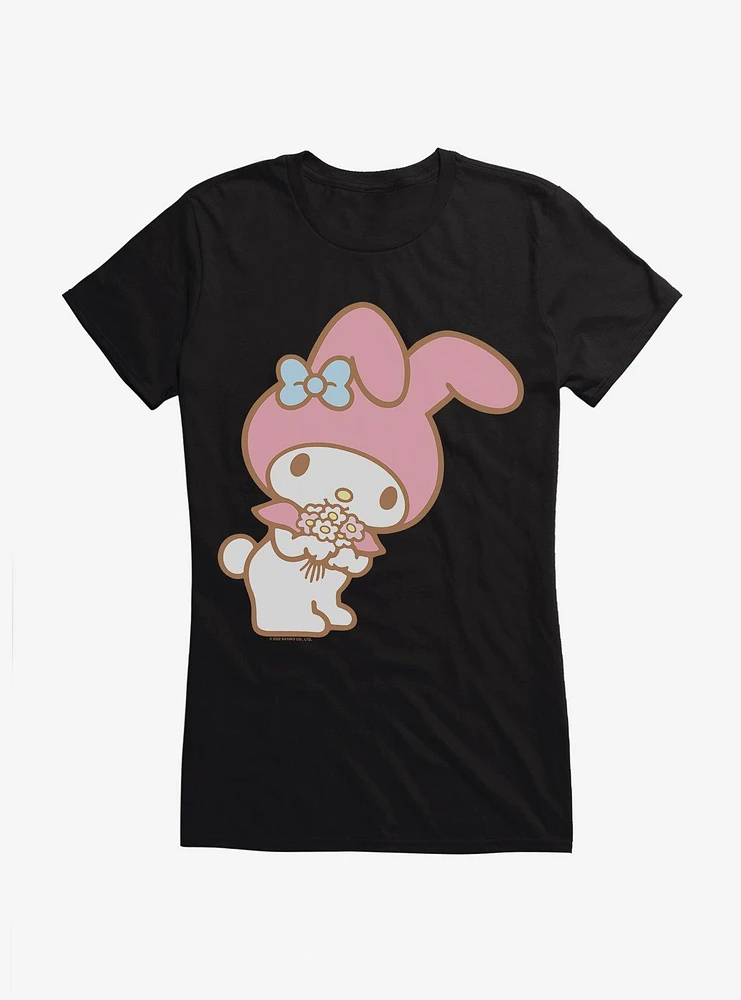 My Melody Bouquet Of Flowers Girls T-Shirt