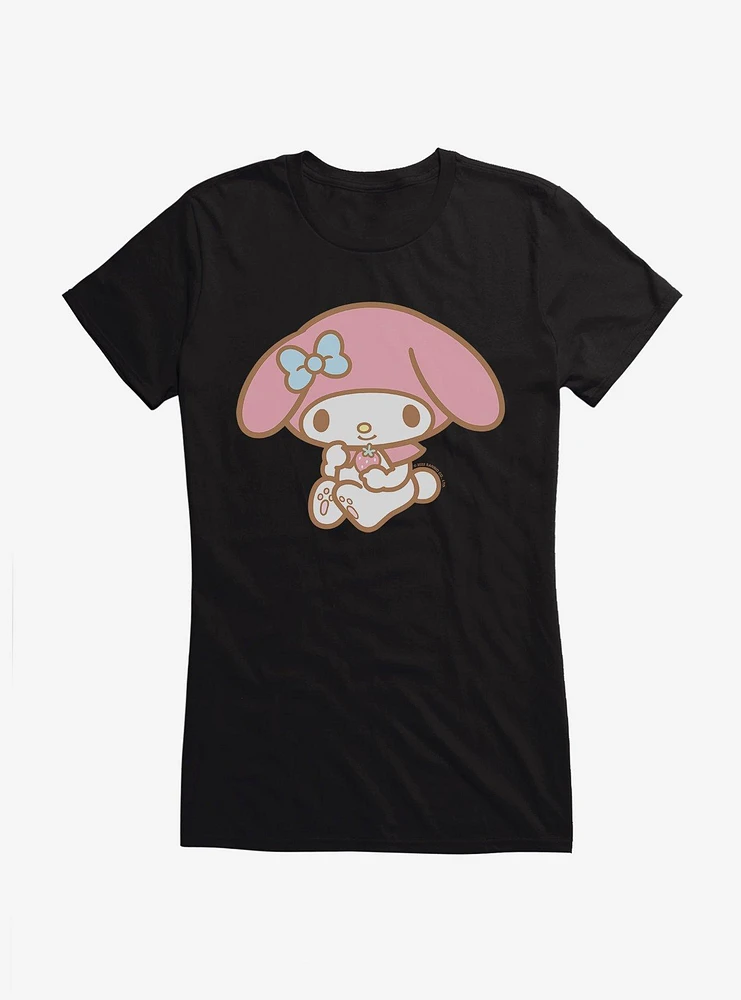 My Melody Holding Strawberry Girls T-Shirt