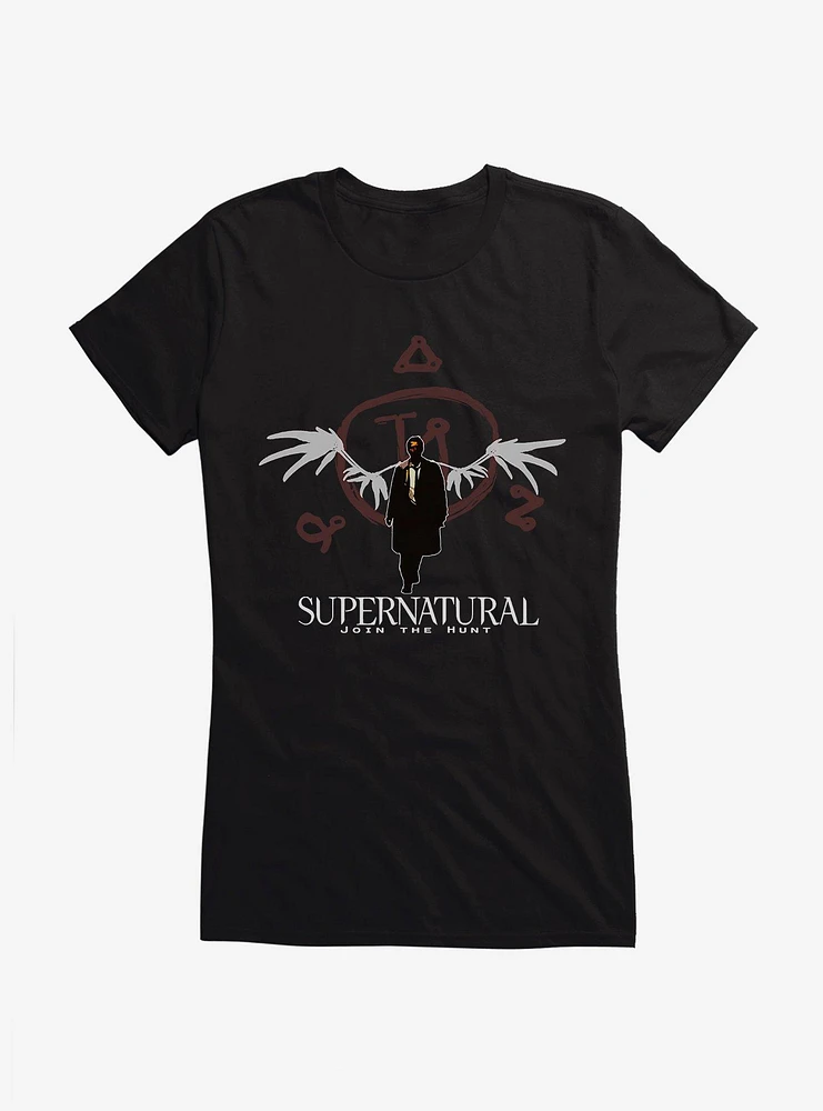 Supernatural Castiel Angel Seal Girls T-Shirt