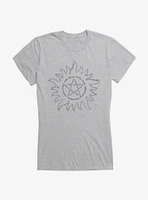 Supernatural Devil's Trap Typography Girls T-Shirt