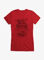 Supernatural The Family Business Motto Girls T-Shirt