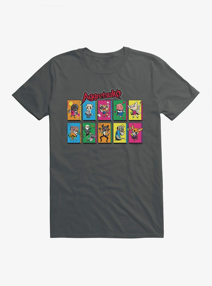 Aggretsuko Character Panels T-Shirt