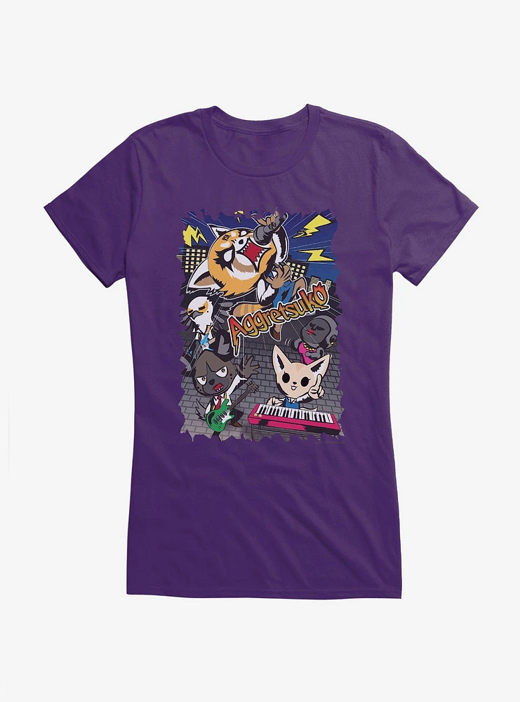 Aggretsuko Band Photo Girls T-Shirt