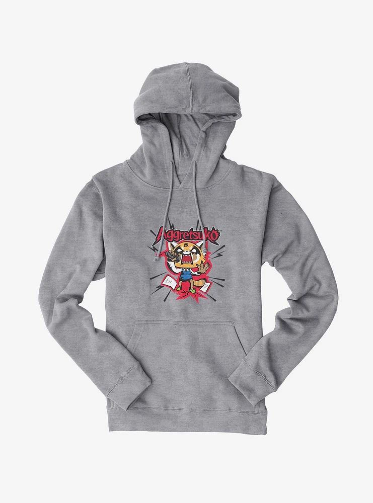 Aggretsuko Screaming Lyrics Hoodie