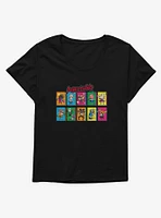 Aggretsuko Character Panels Girls T-Shirt Plus